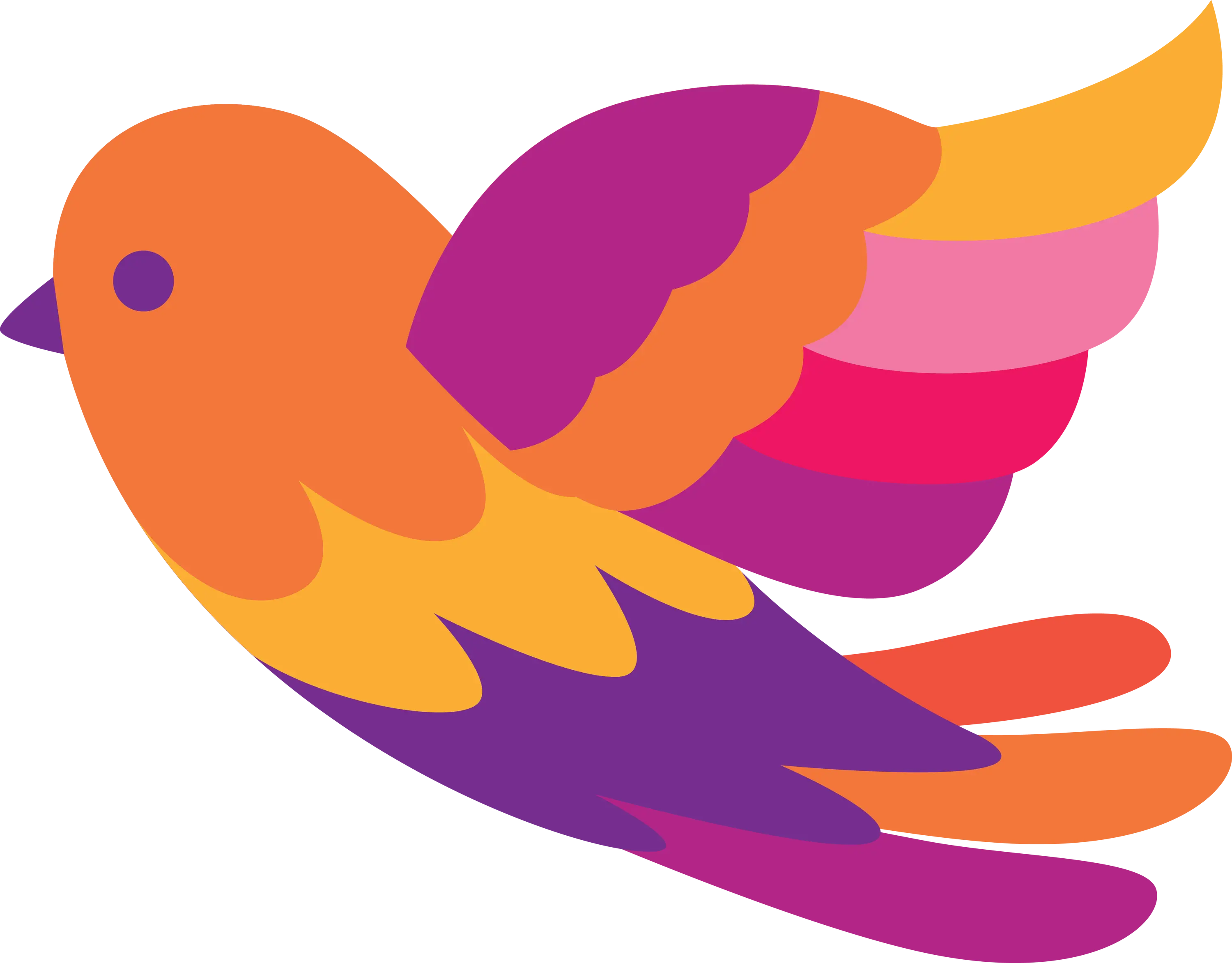 Colorful Bird Illustration in Cartoon Style