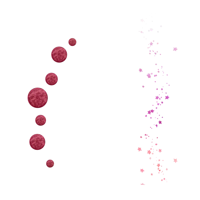 Red Dots and Purple Sparkles as a Design Element