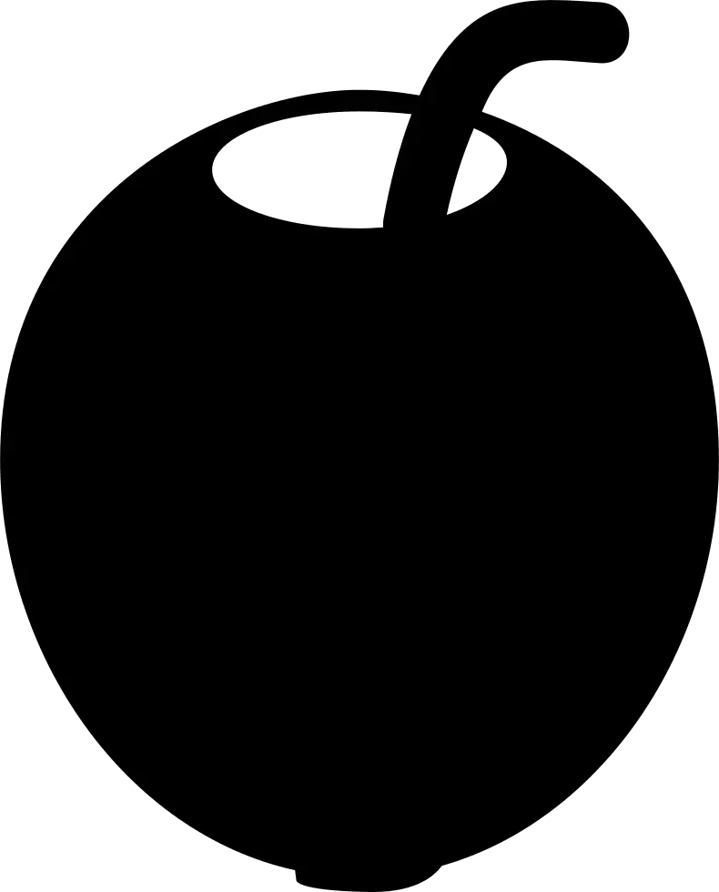 Coconut with Straw Icon