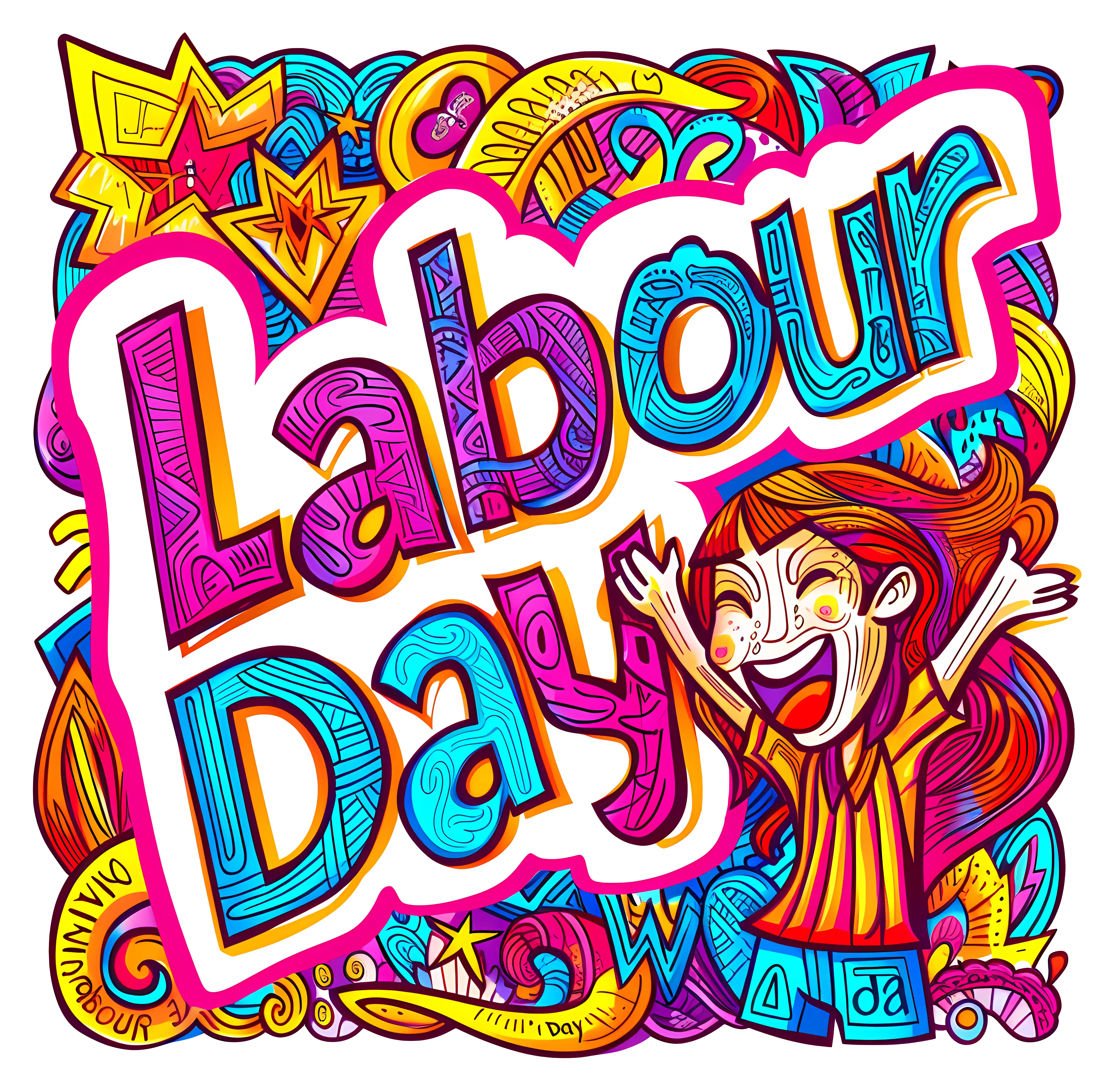 Illustrative Labour Day Celebration Graphics