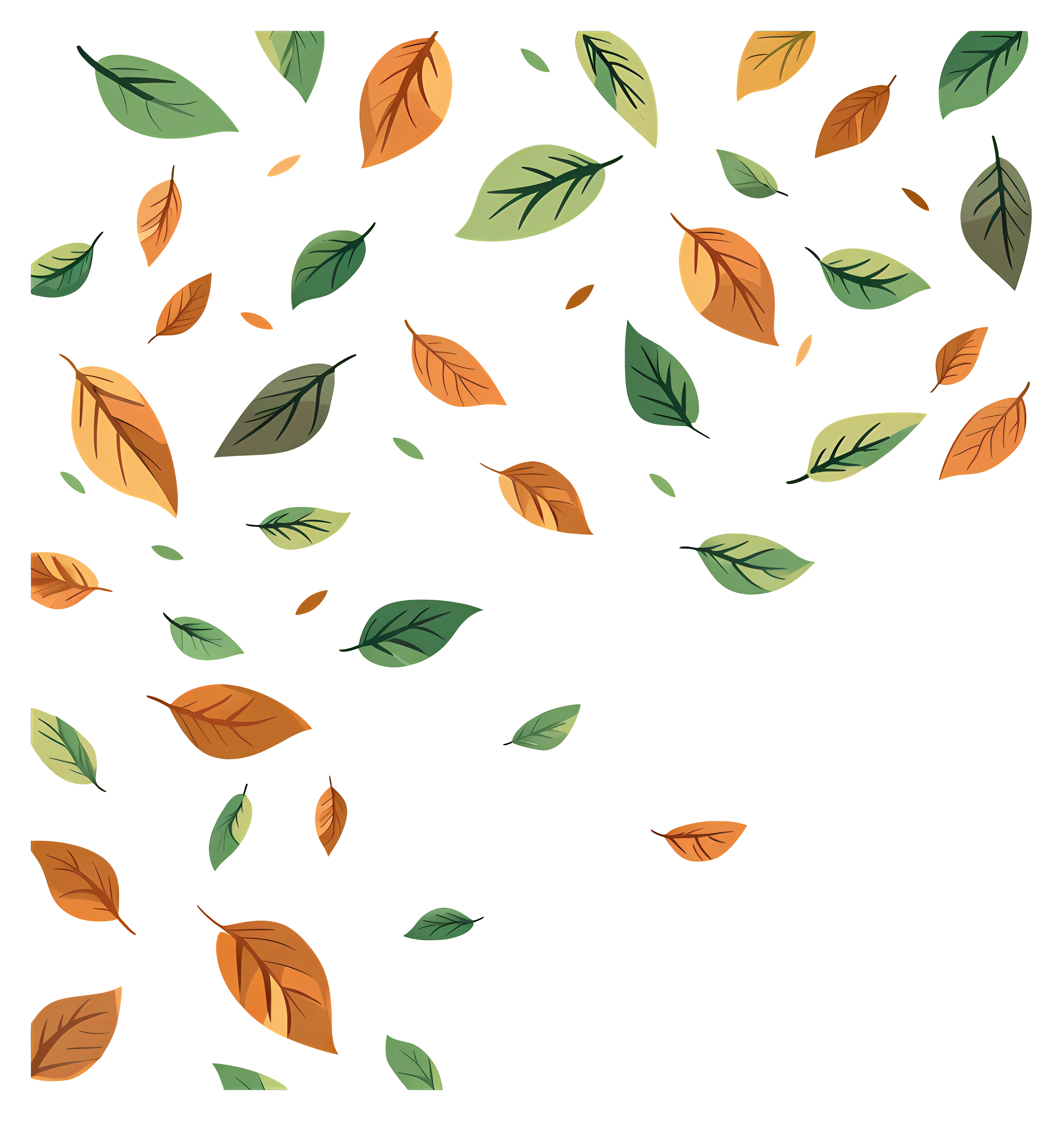 Falling Autumn Leaves Illustration