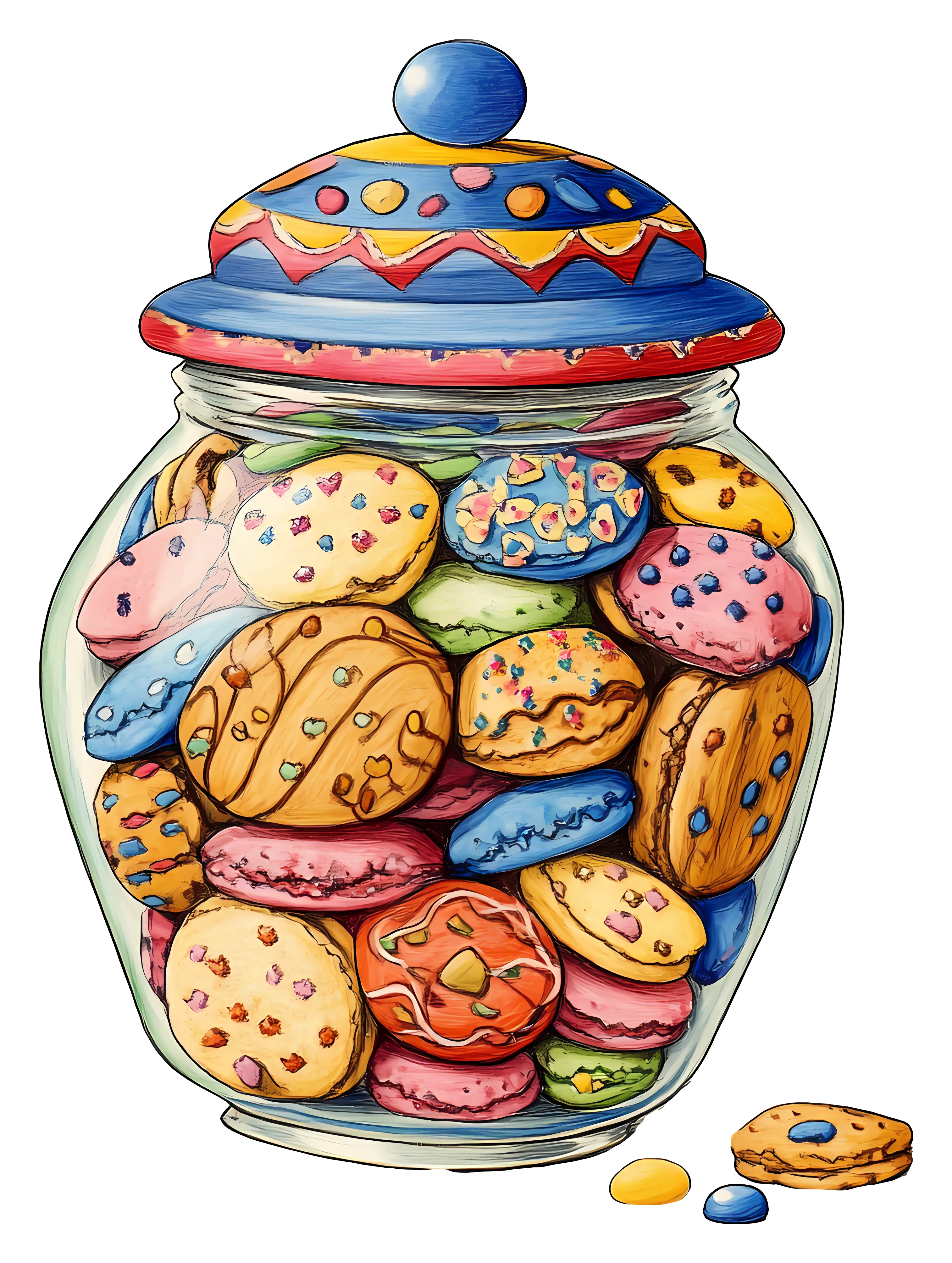 Colorful Cookie Jar