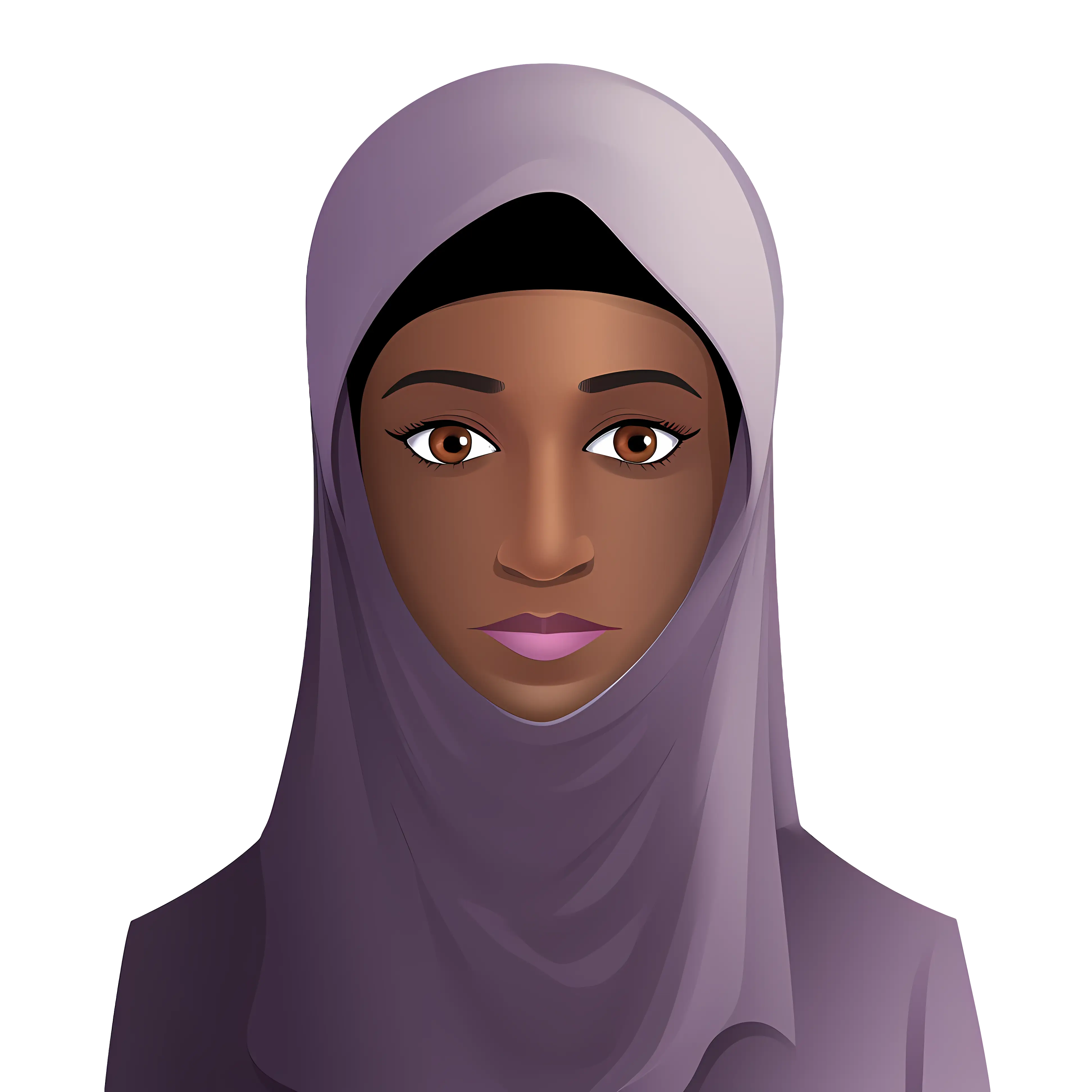 Stylized Woman in Hijab Illustration