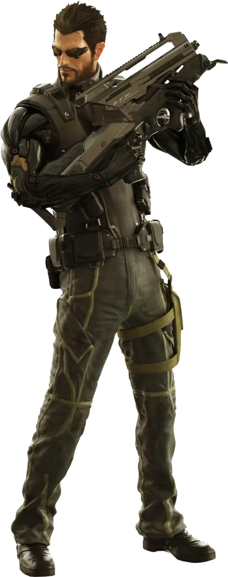 Futuristic Soldier Holding a Weapon in Cyberpunk Style