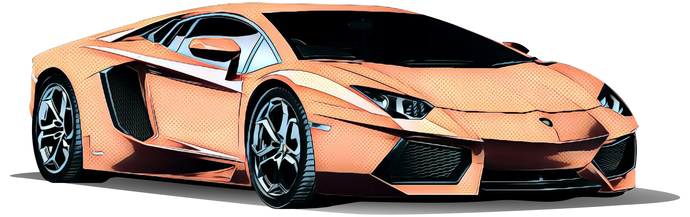 Luxurious Orange Sports Car