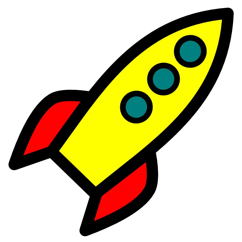 Colorful Rocket Cartoon Illustration