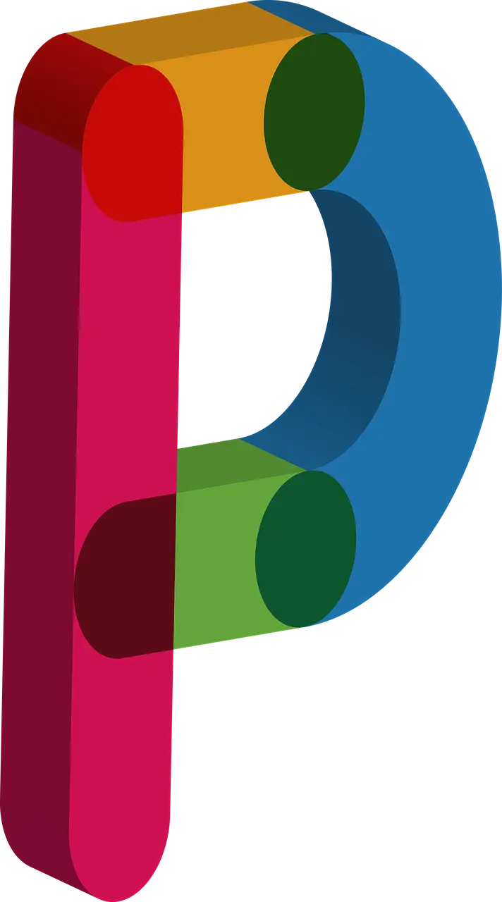 Colorful Letter P Design