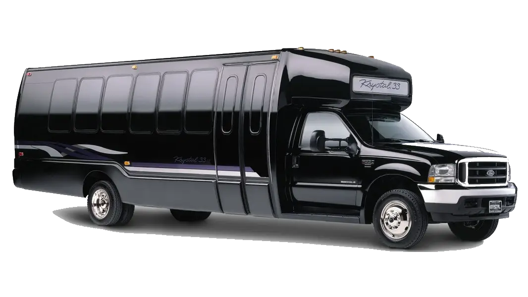 Black Luxury Limousine Bus