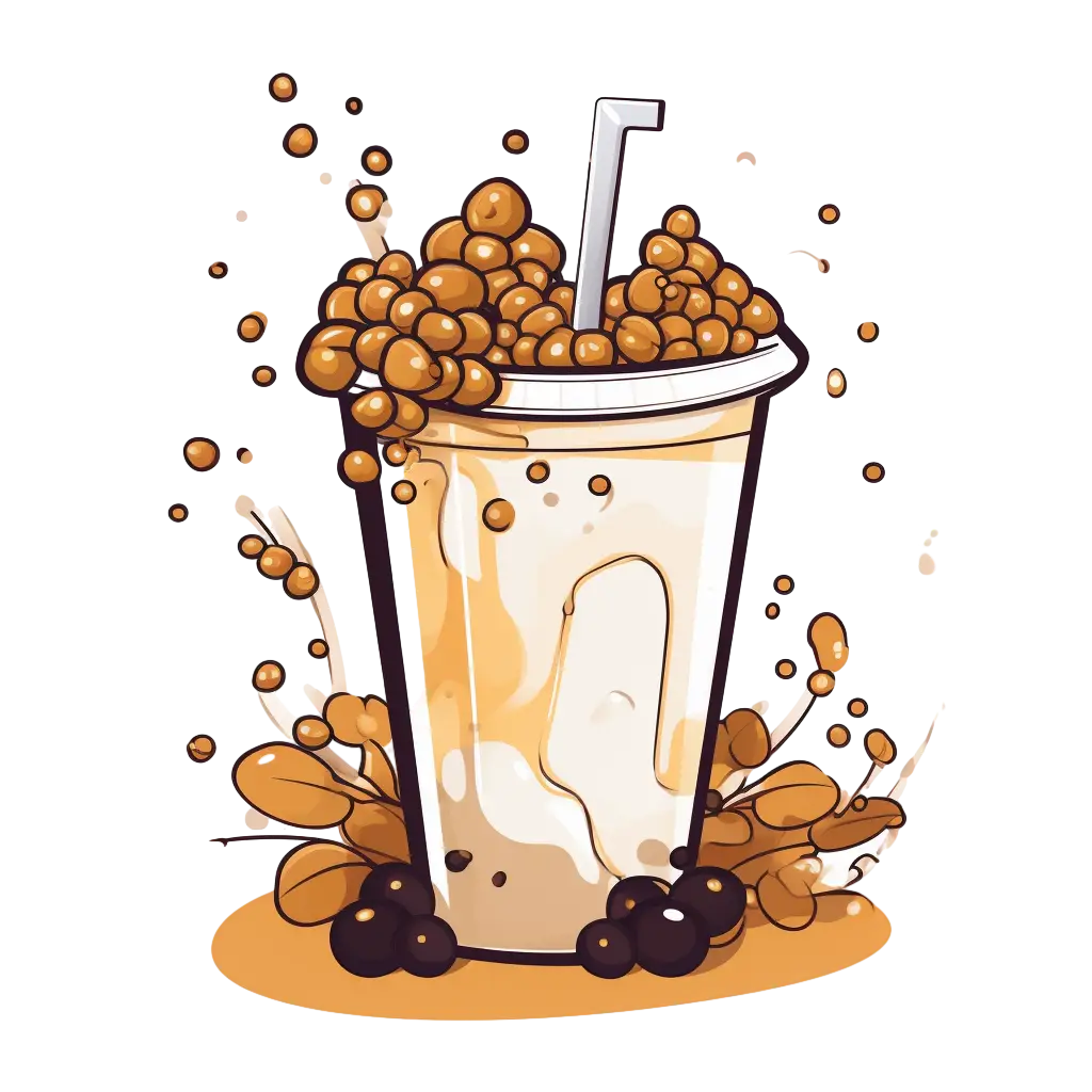 Delicious Bubble Tea with Boba