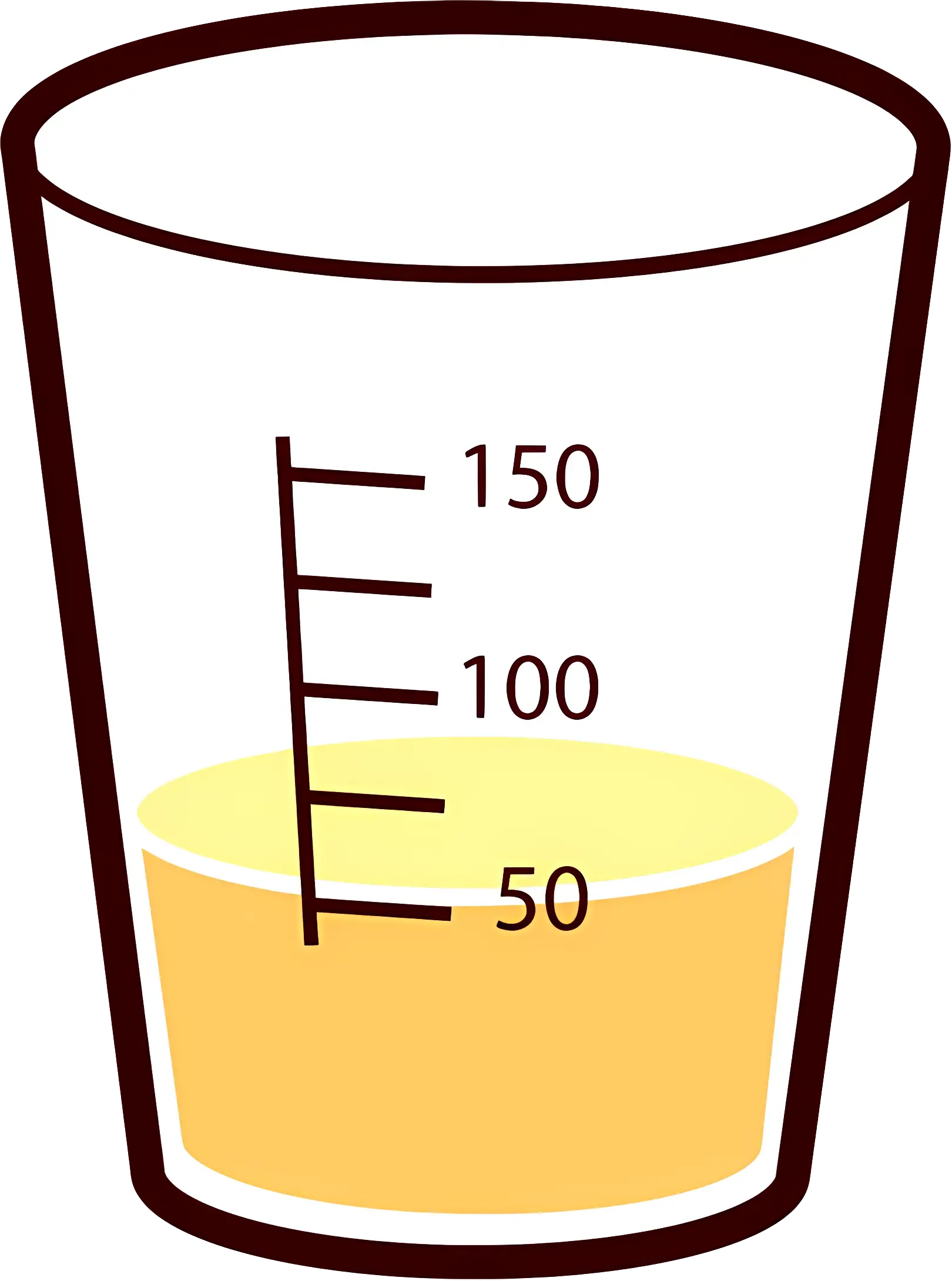 Measuring Cup with Liquid Illustration