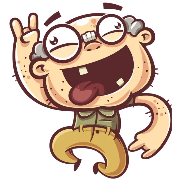 Funny Old Man Cartoon