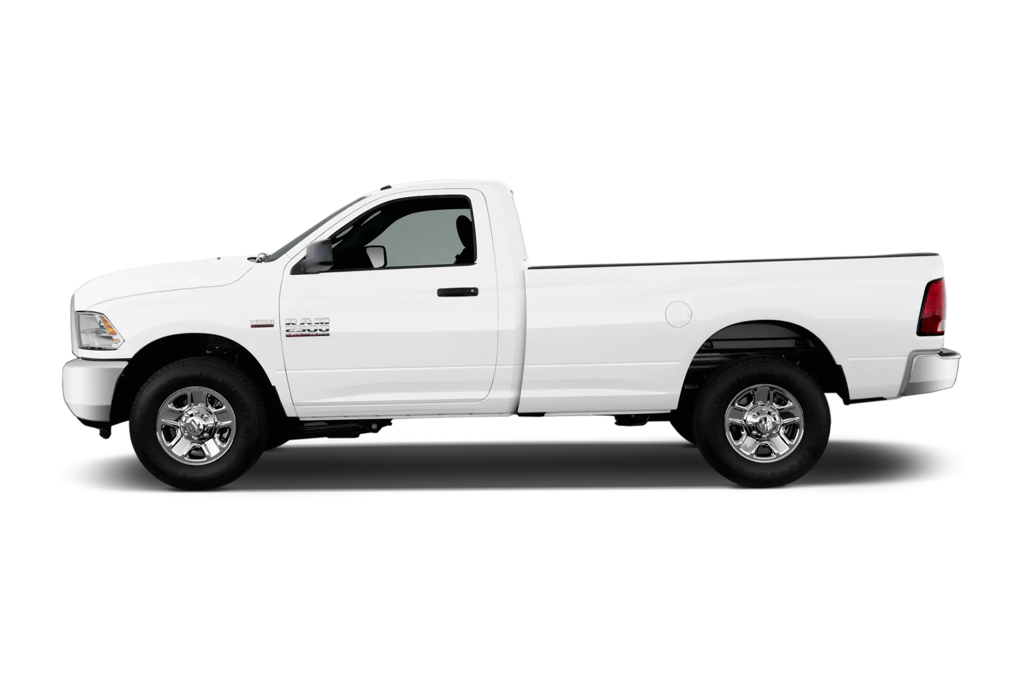 White Pickup Truck Side View