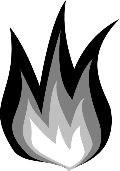 Gray Flame Abstract Illustration