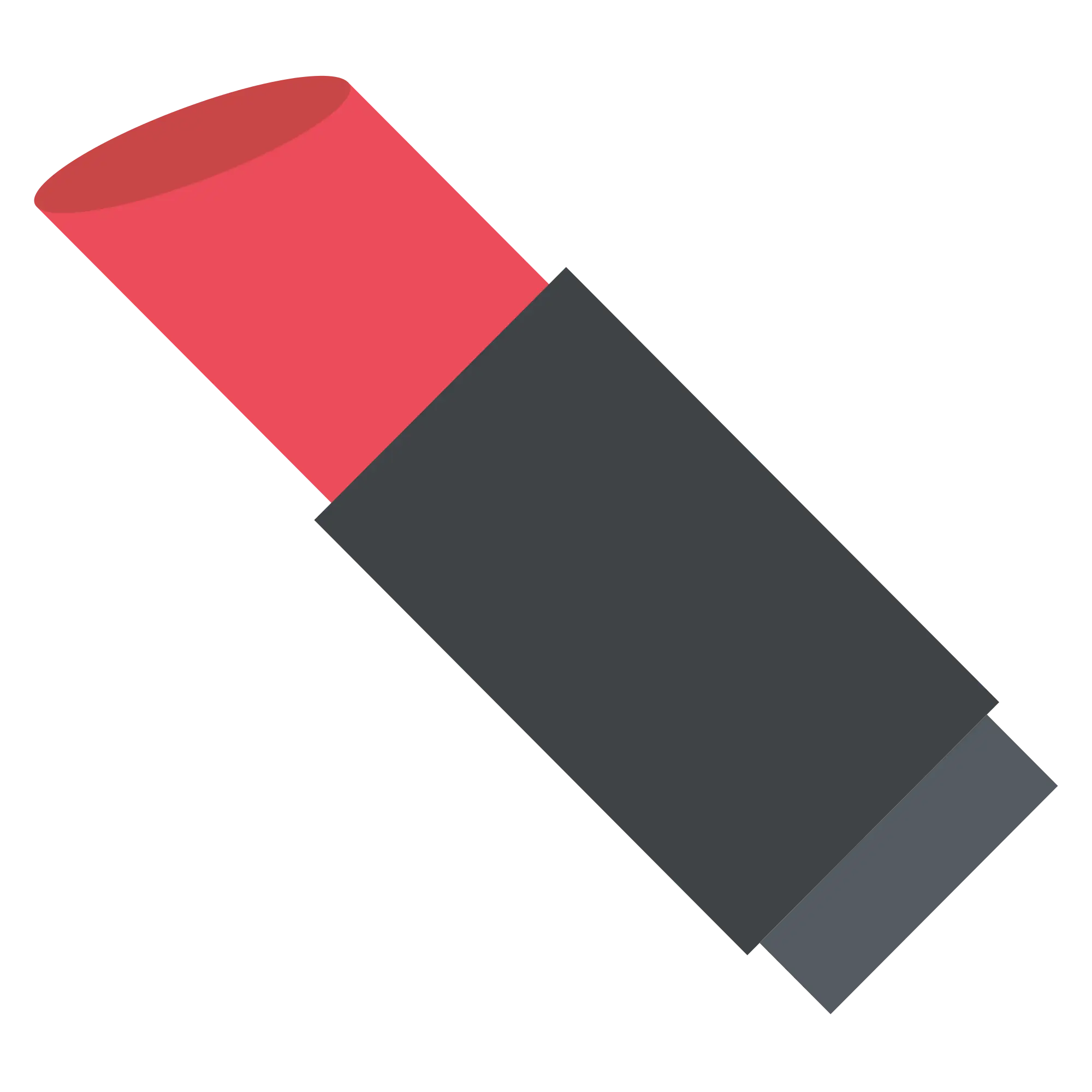 Red Lipstick Illustration in Flat Style