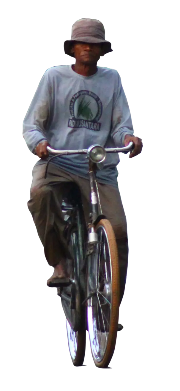 Man Riding a Bicycle