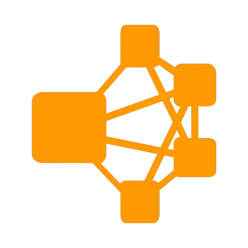 Orange Network Graphic for Digital Systems