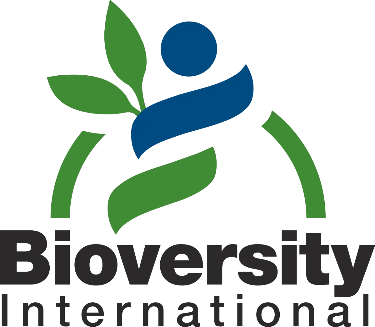 Bioversity International Logo with Green and Blue Elements