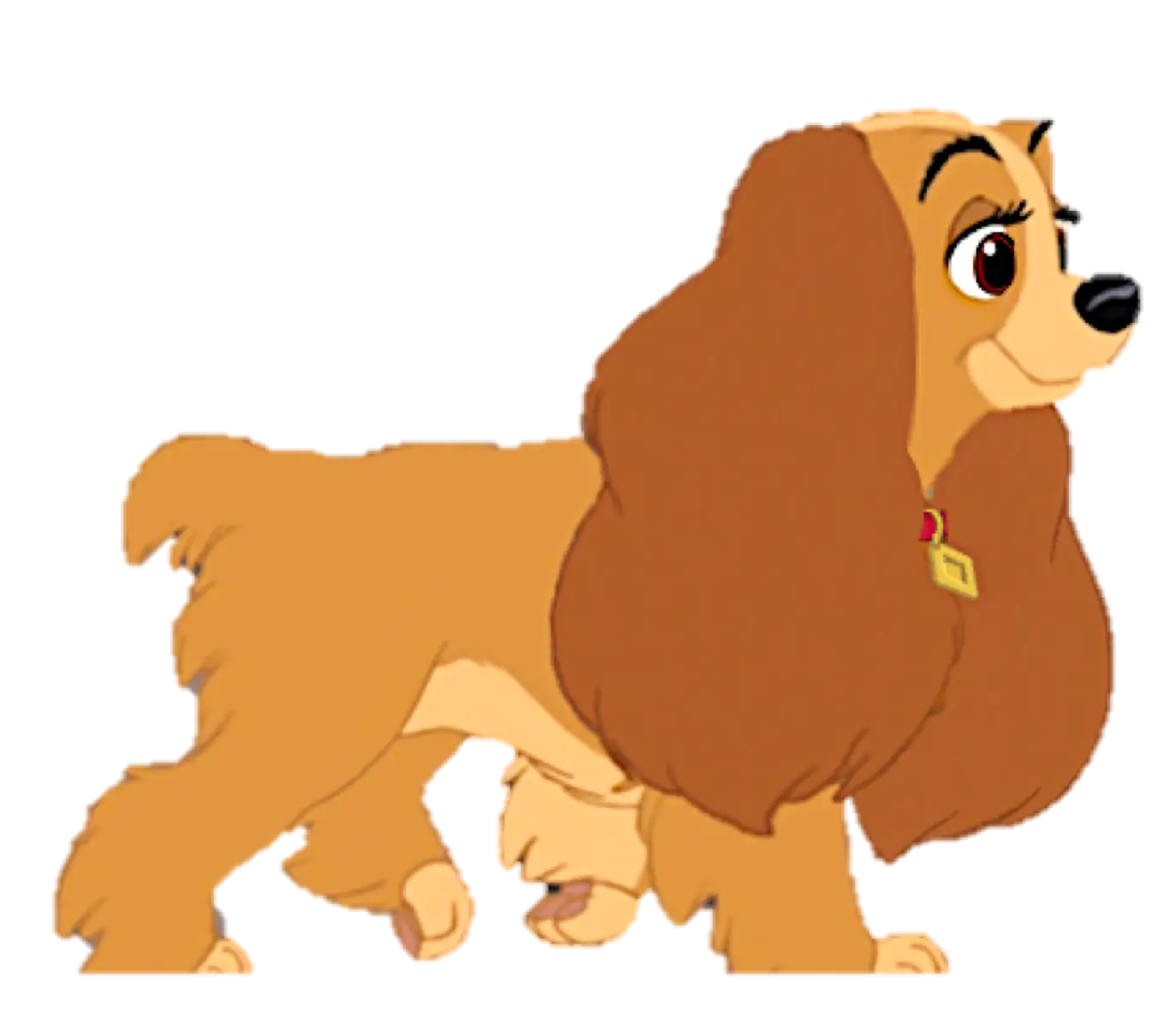 Cute Cartoon Dog with Long Ears