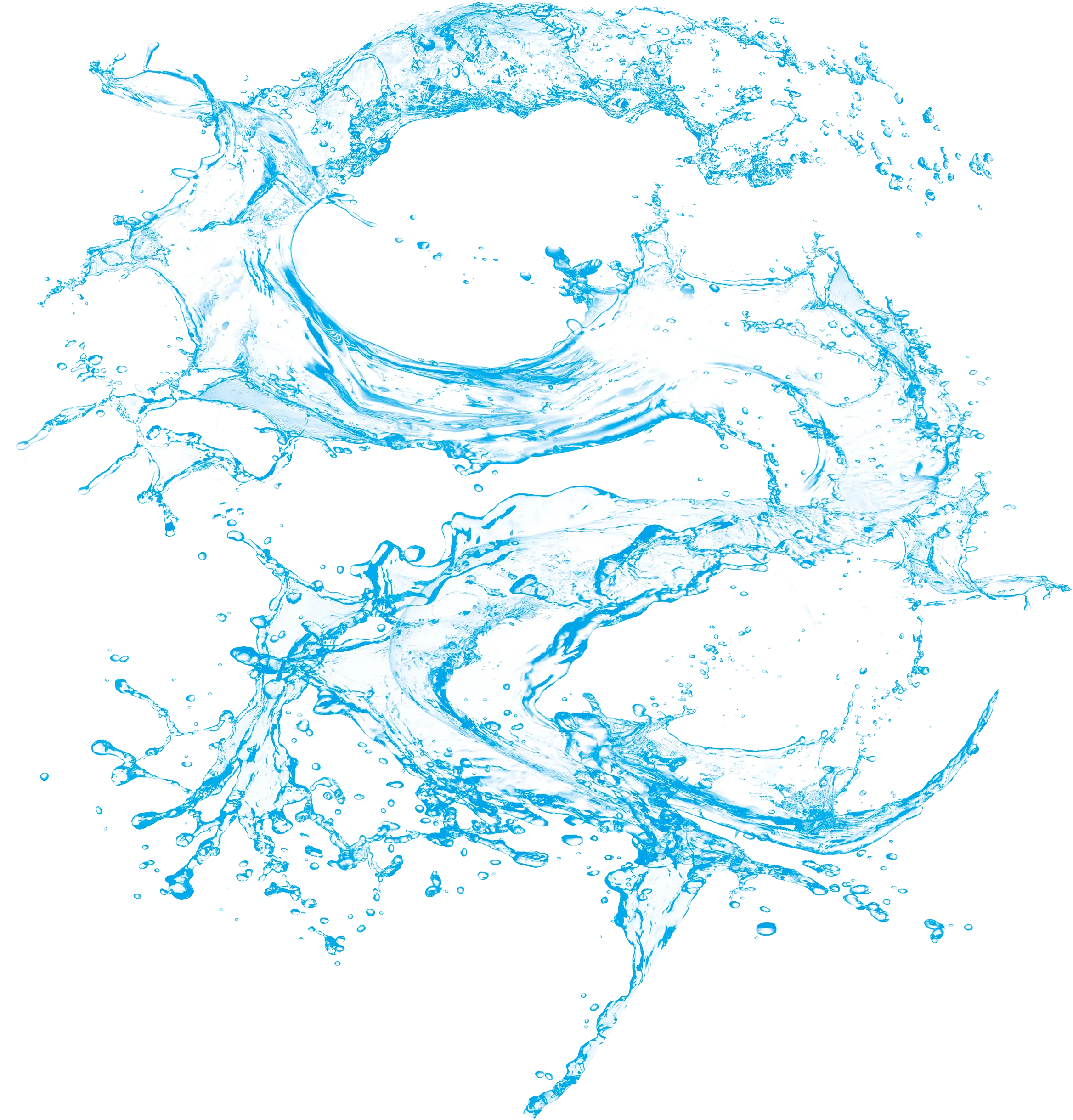 Creative Water Splash Art in Blue