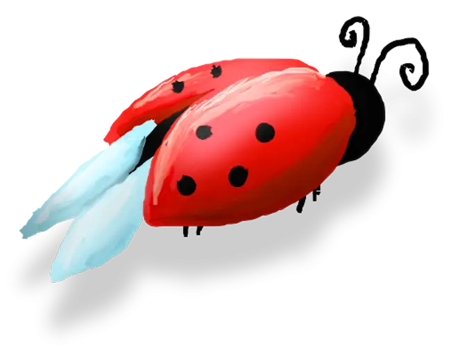 Cute Red Ladybug with Spots
