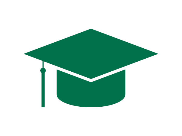 Green Graduation Cap Icon