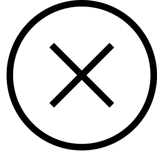 Black &#039;X&#039; Inside a Circle for Cancel or Close Actions