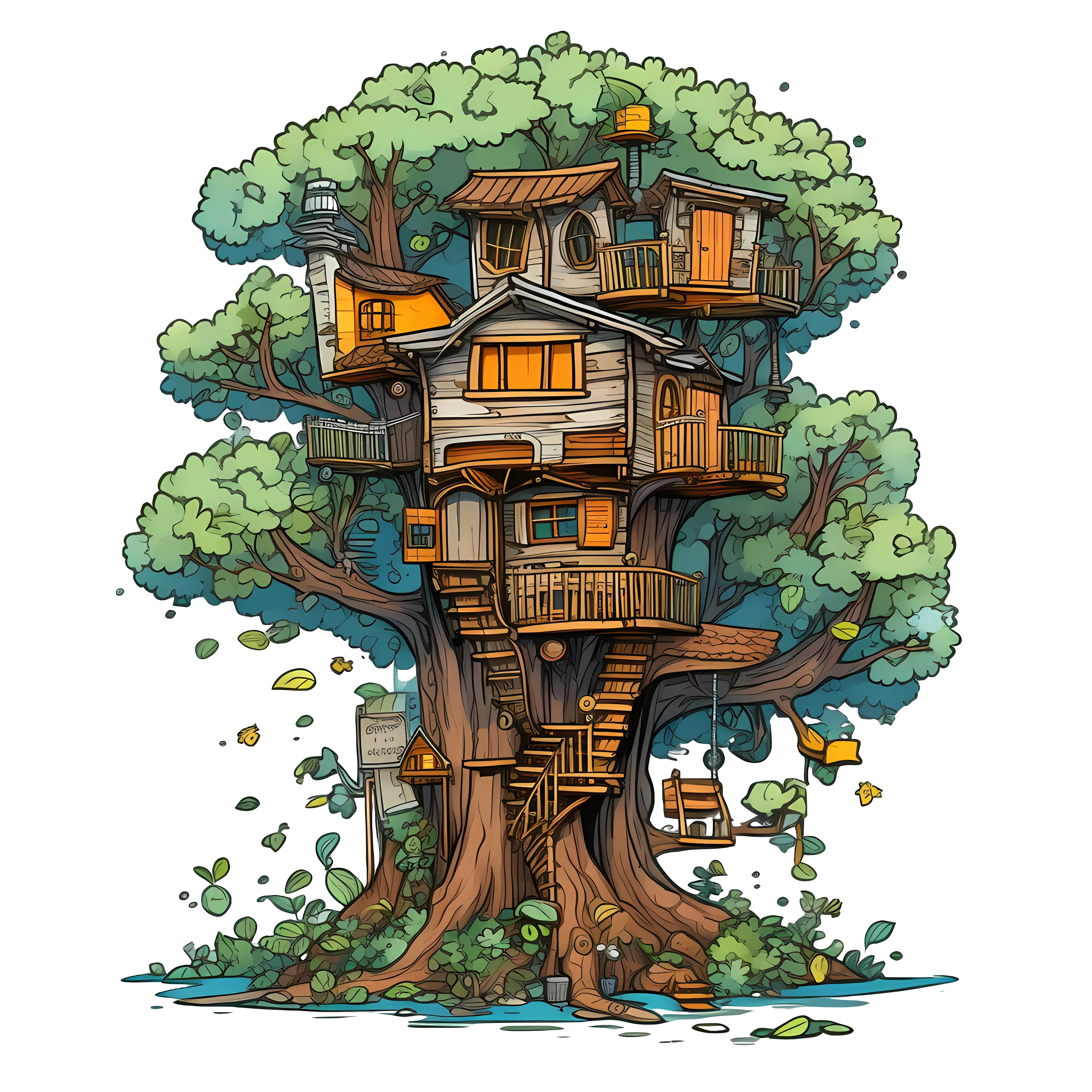 Charming Treehouse in the Forest