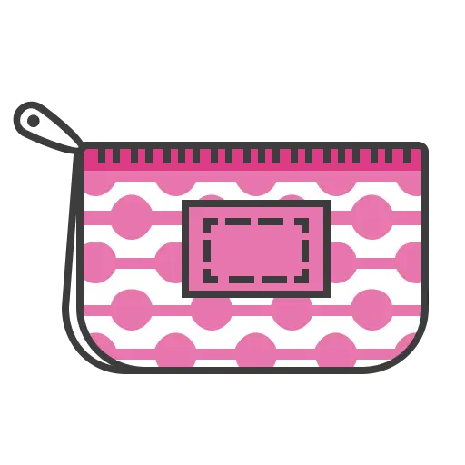 Pink Pouch with Zipper