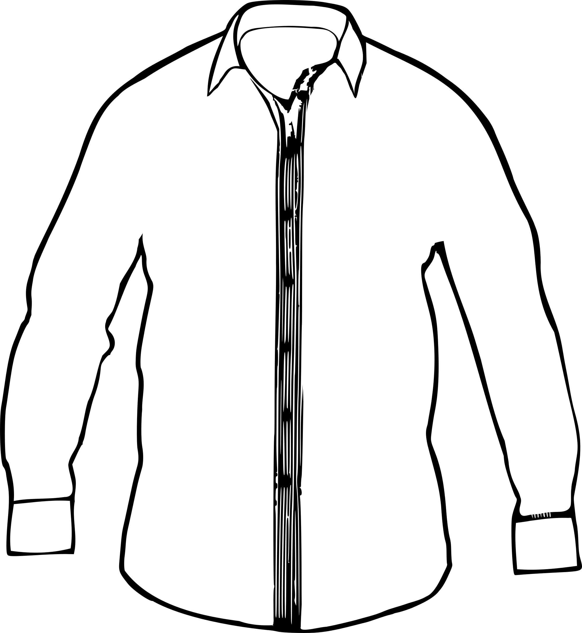Outline Drawing of a Shirt