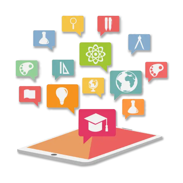 Interactive Educational Icons with Tablet