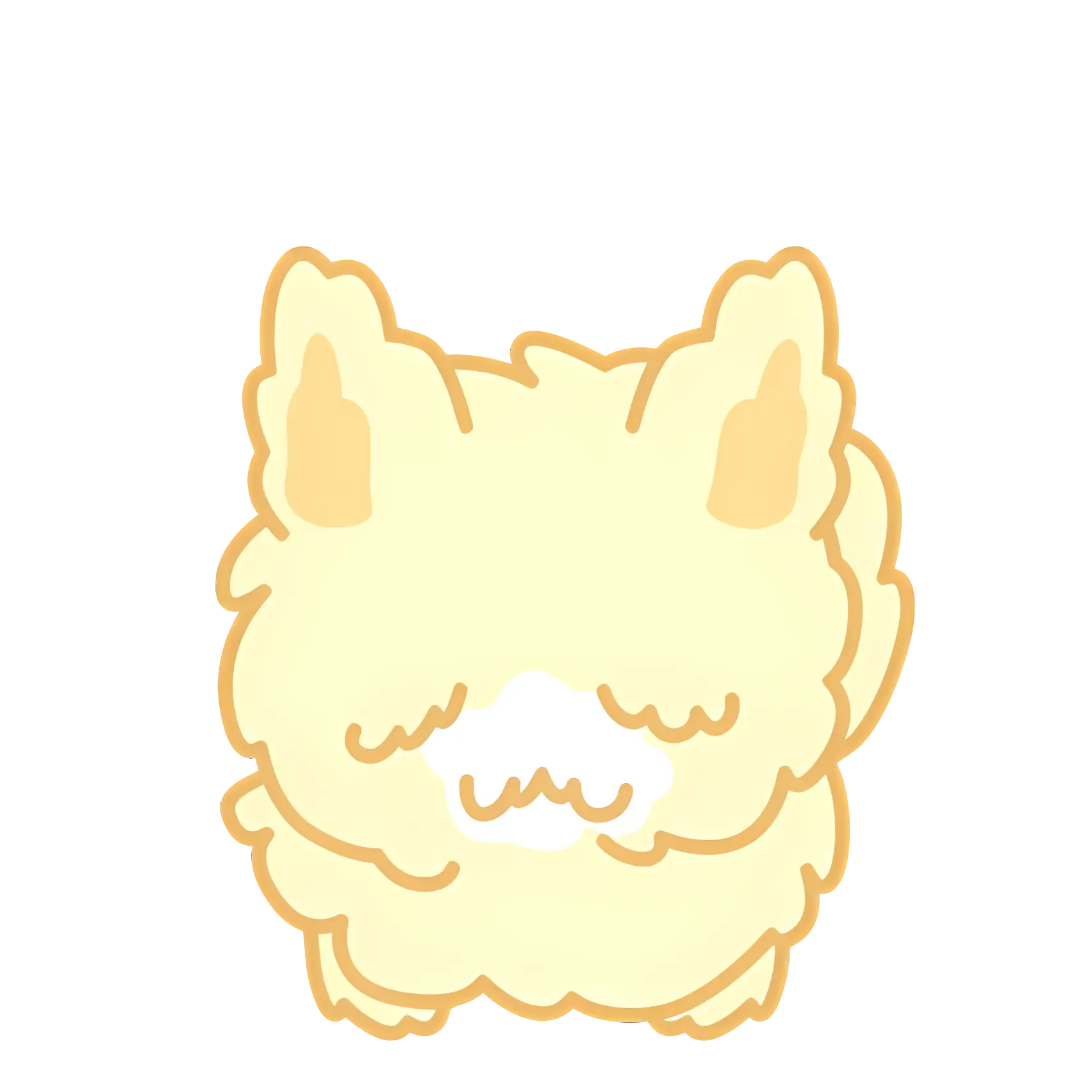 Fluffy Yellow Cartoon Creature
