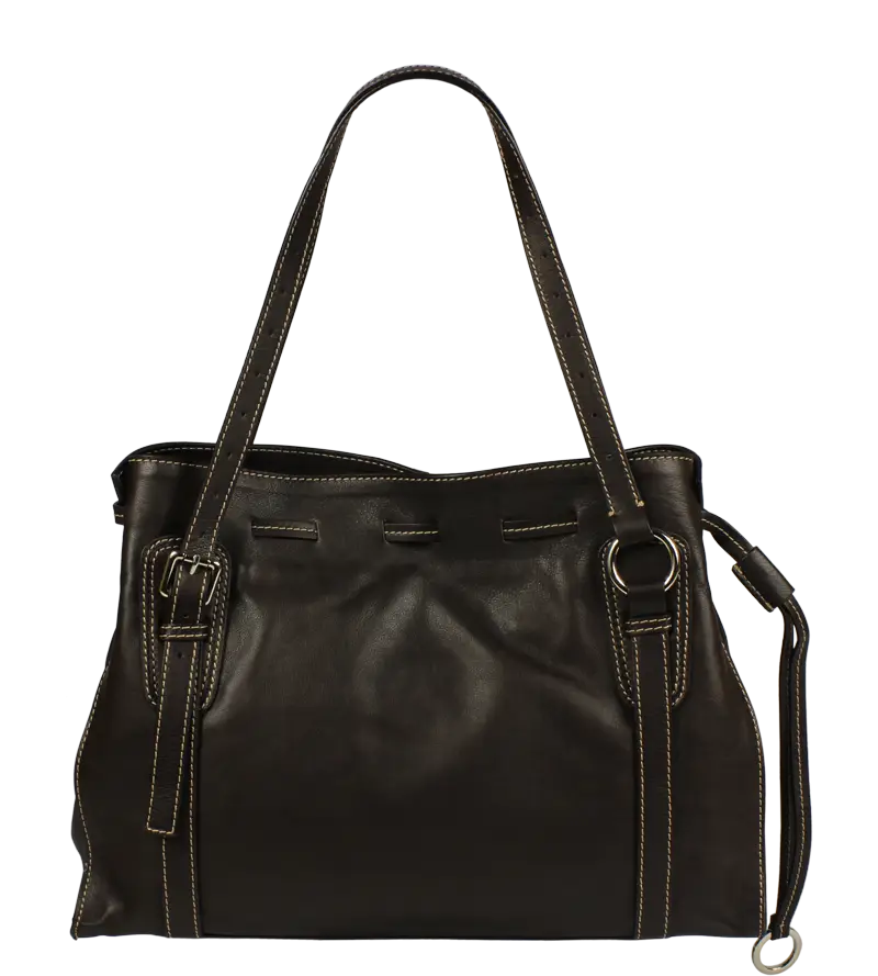 Stylish Black Leather Handbag