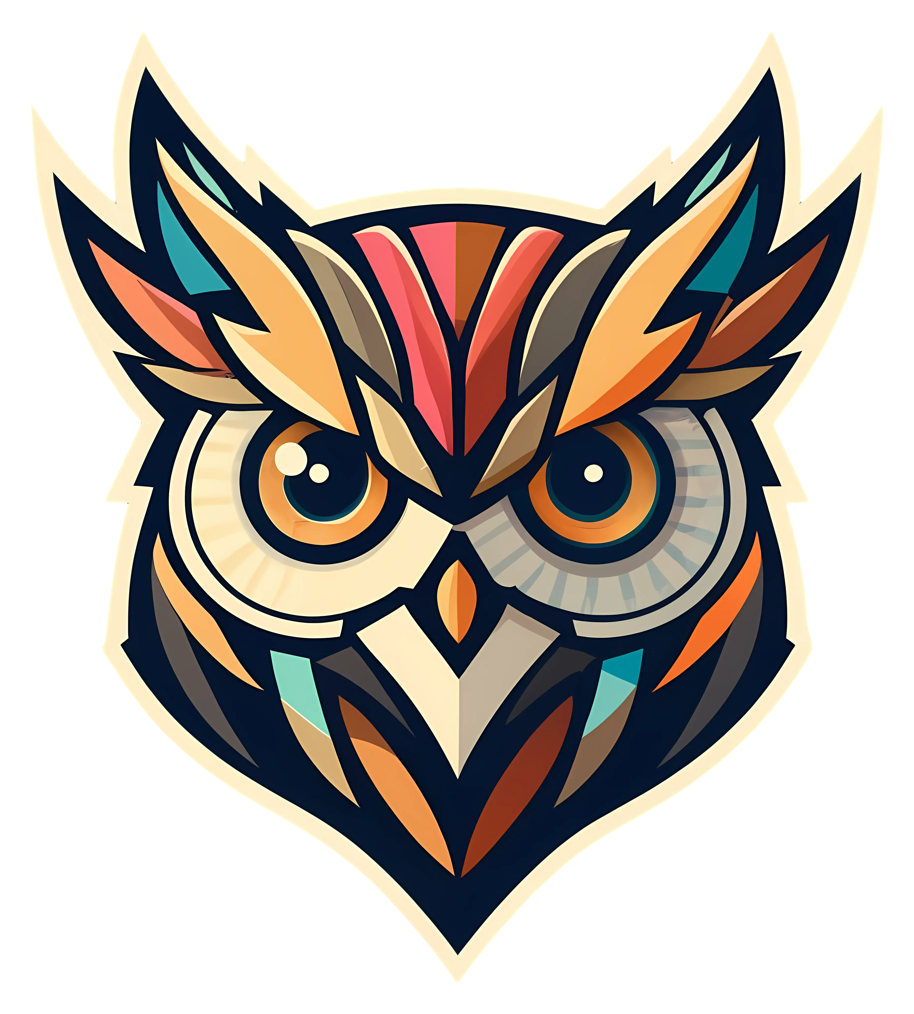 Geometric Owl Illustration