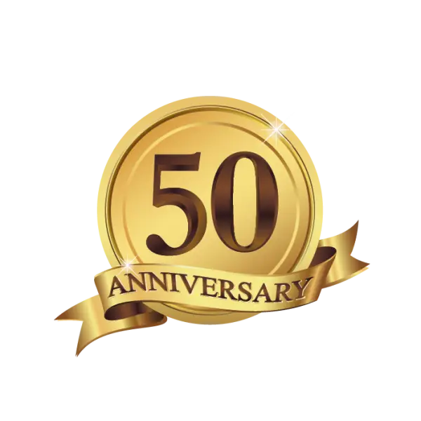 Golden 50th Anniversary Emblem