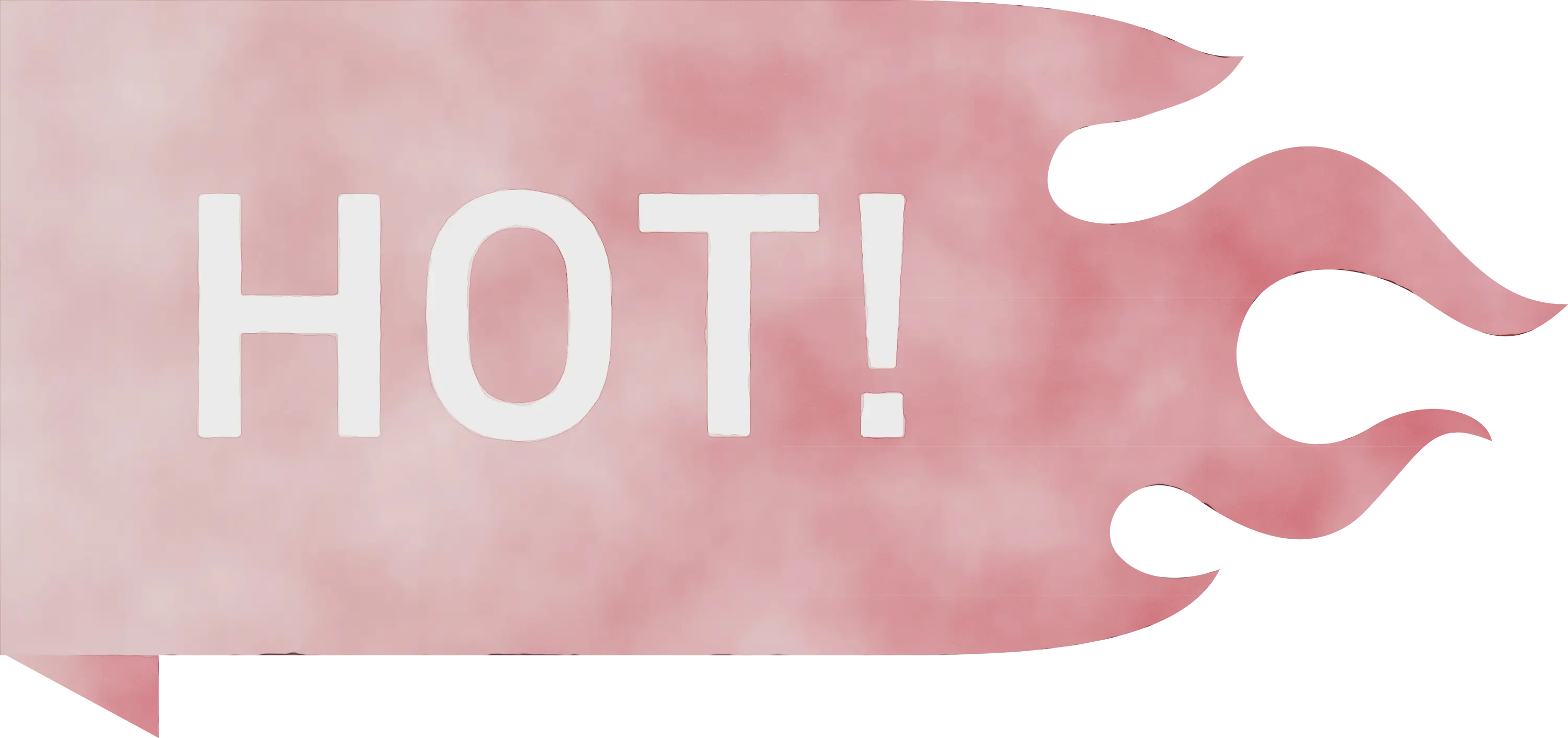 Red Hot Flame Speech Bubble Graphic