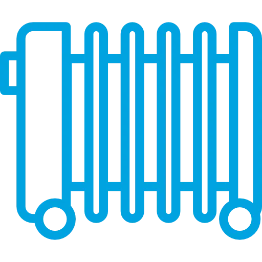 Blue Portable Heater Illustration Icon