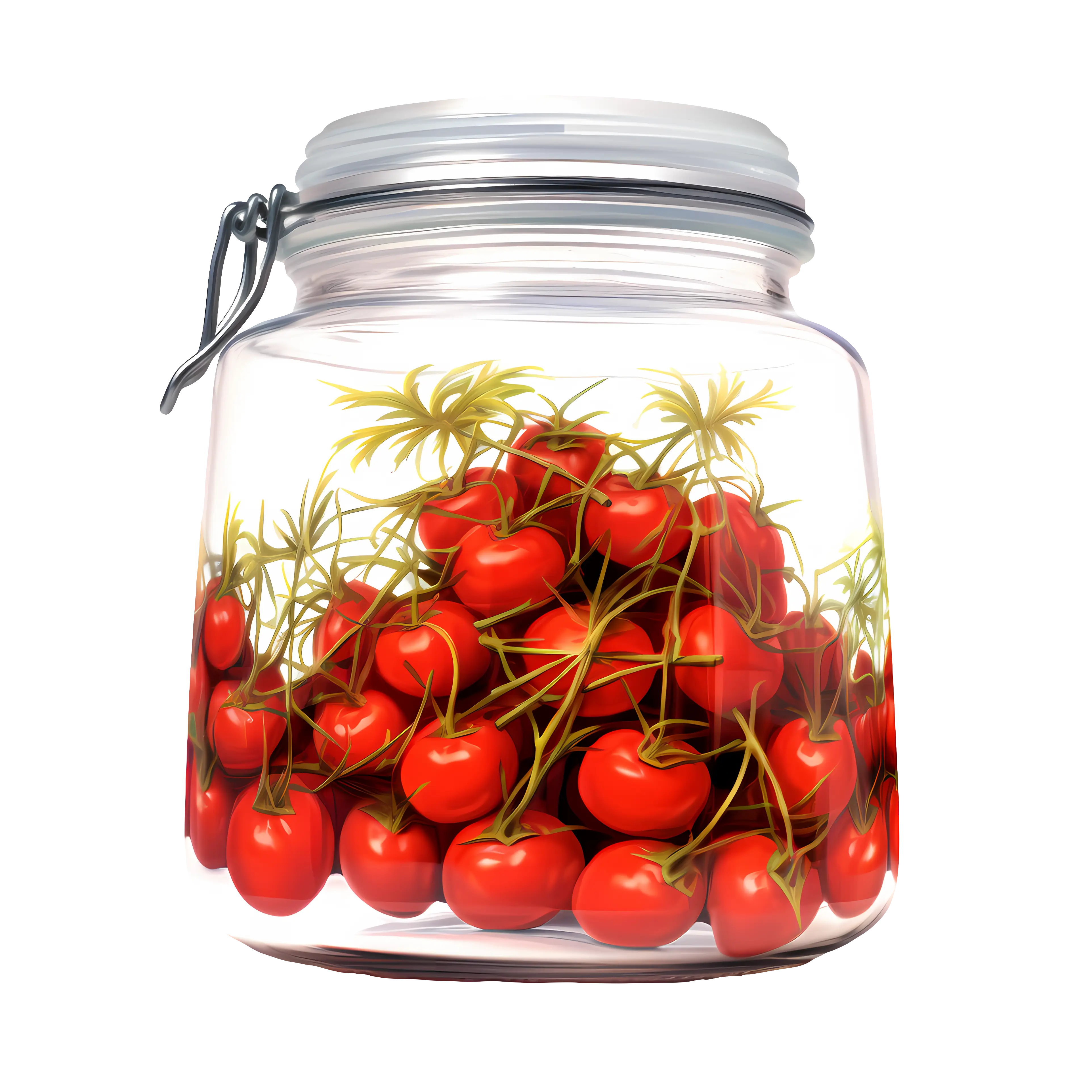 Jar of Fresh Cherry Tomatoes