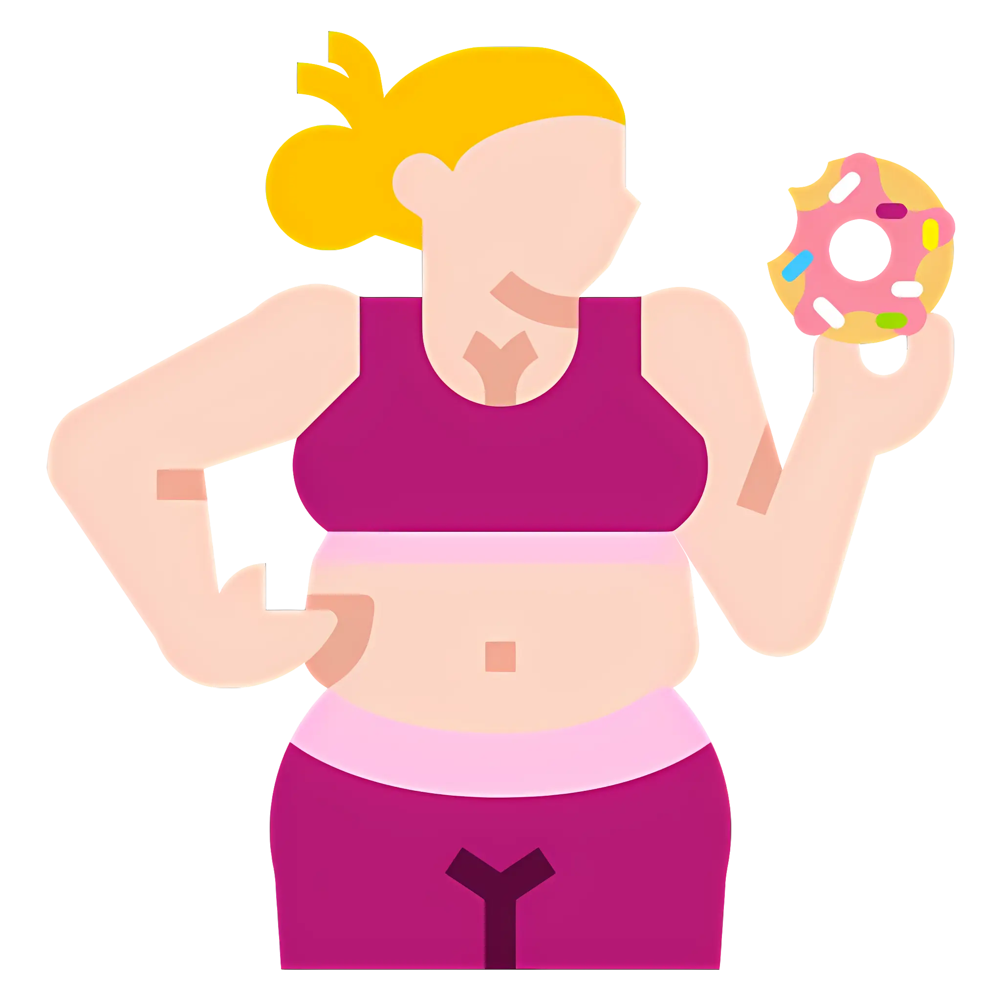 Woman Holding Donut in Fitness Attire