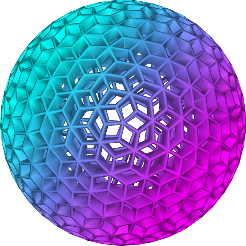 Geometric Dome with Purple and Blue Gradient