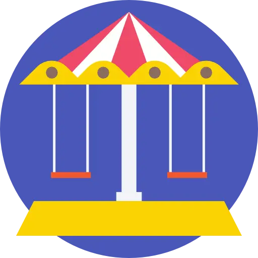 Carousel Toy Design in Flat Style