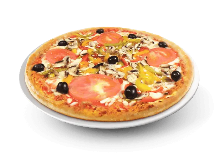 Delicious Vegetable Pizza on Plate