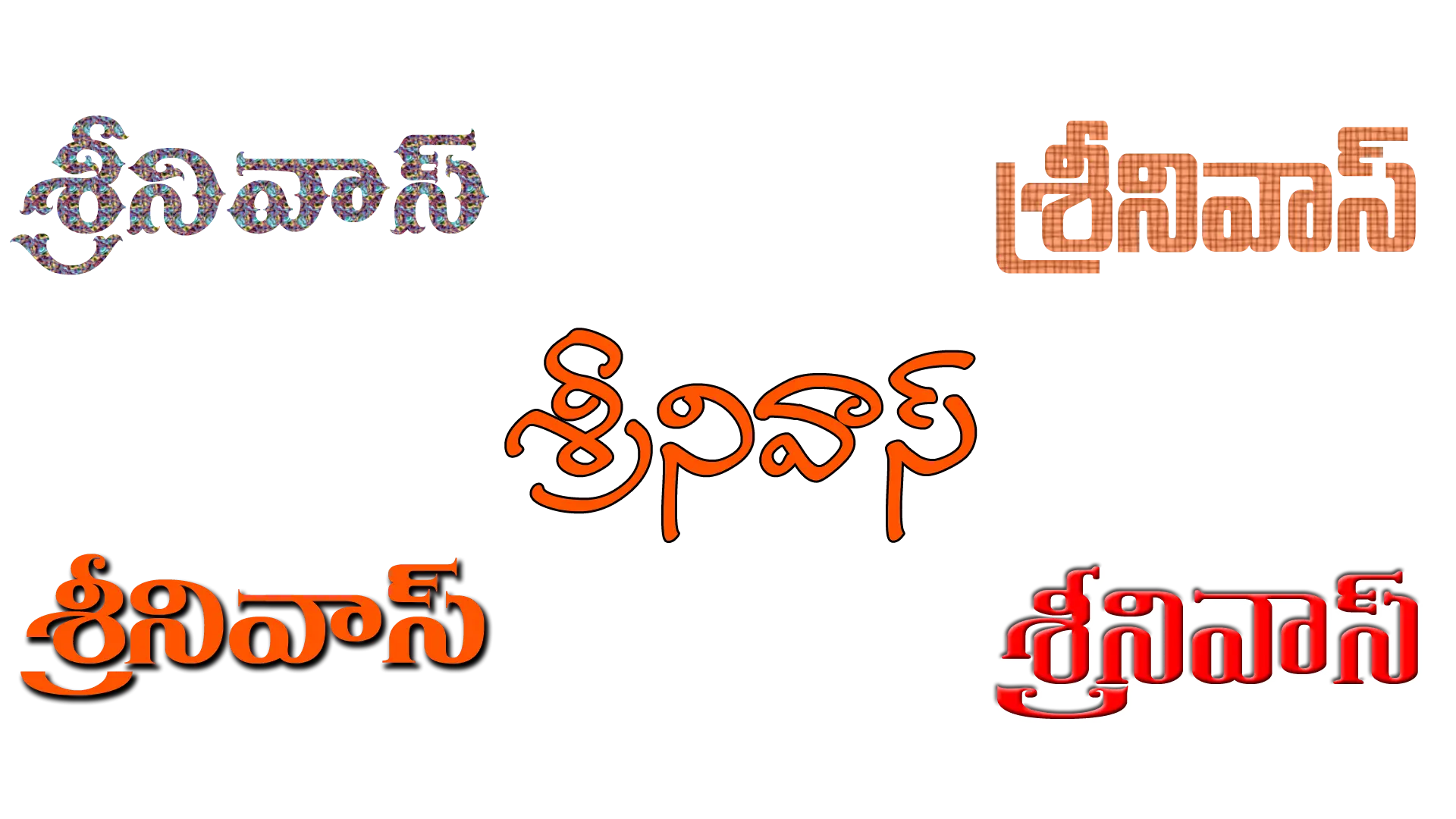 Text Visualized in Telugu Script Style