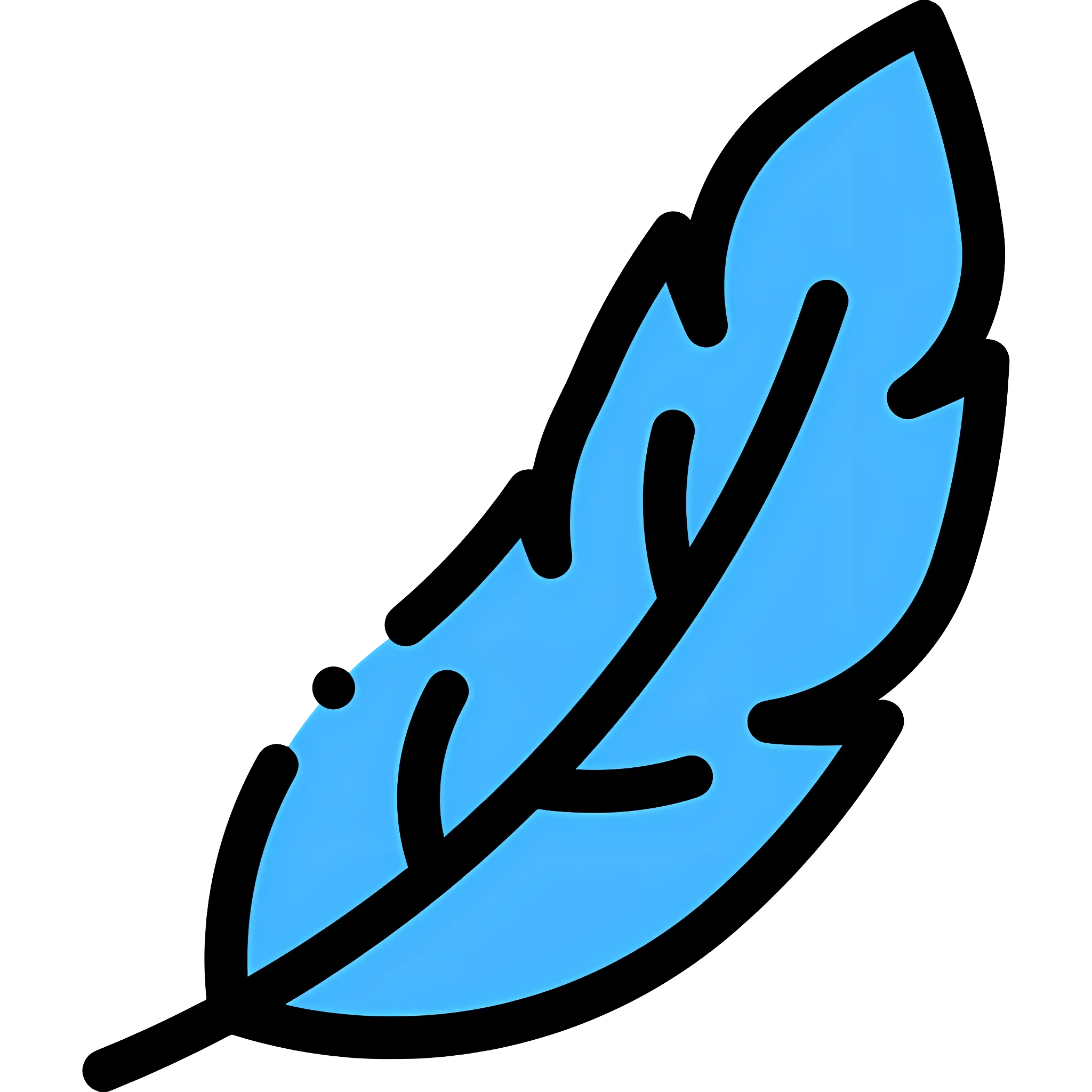 Blue Feather Illustration
