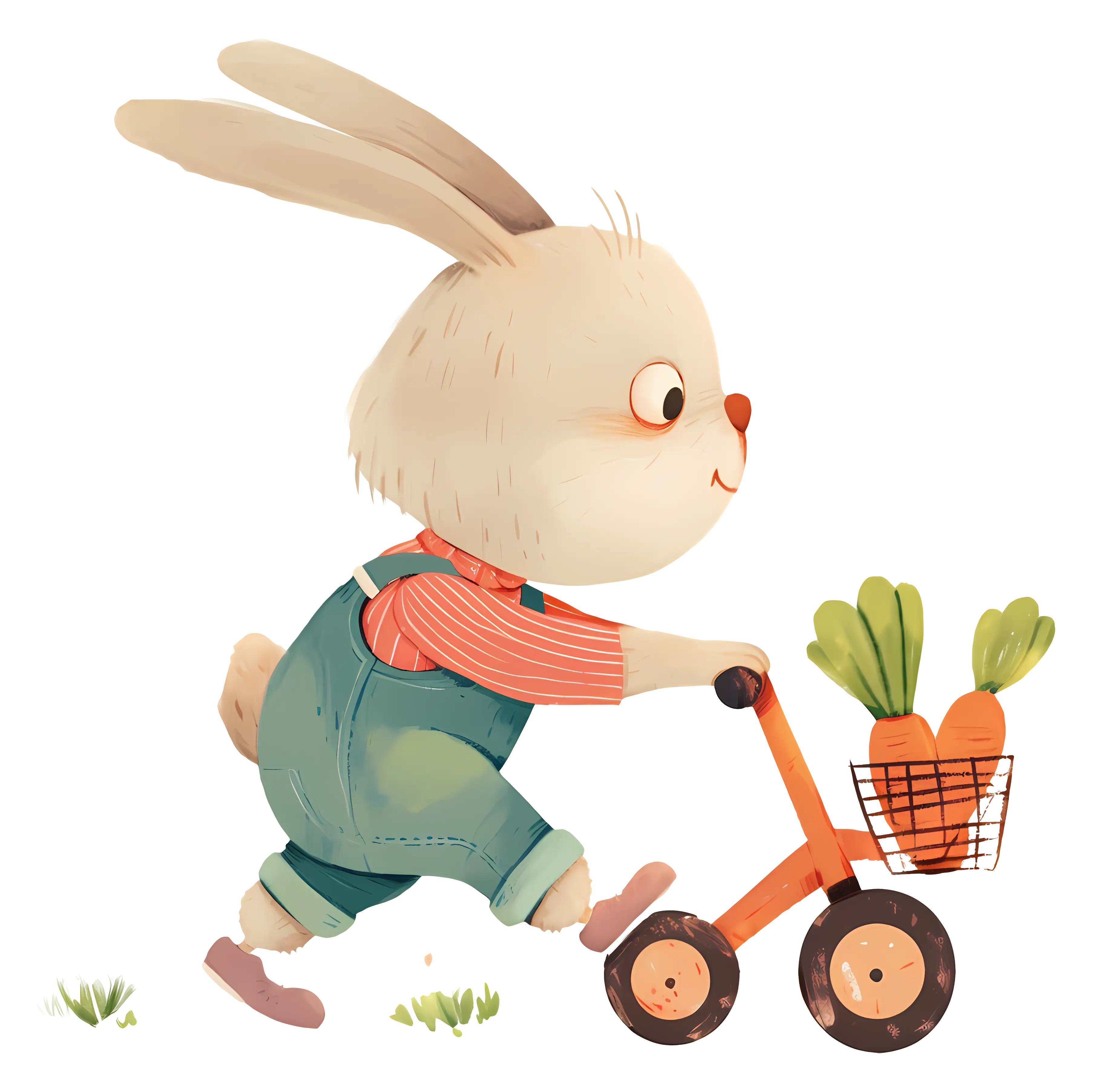 Bunny Carrying Carrots