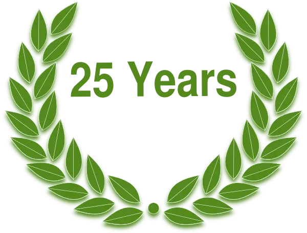 25 Years Anniversary Wreath with Laurels