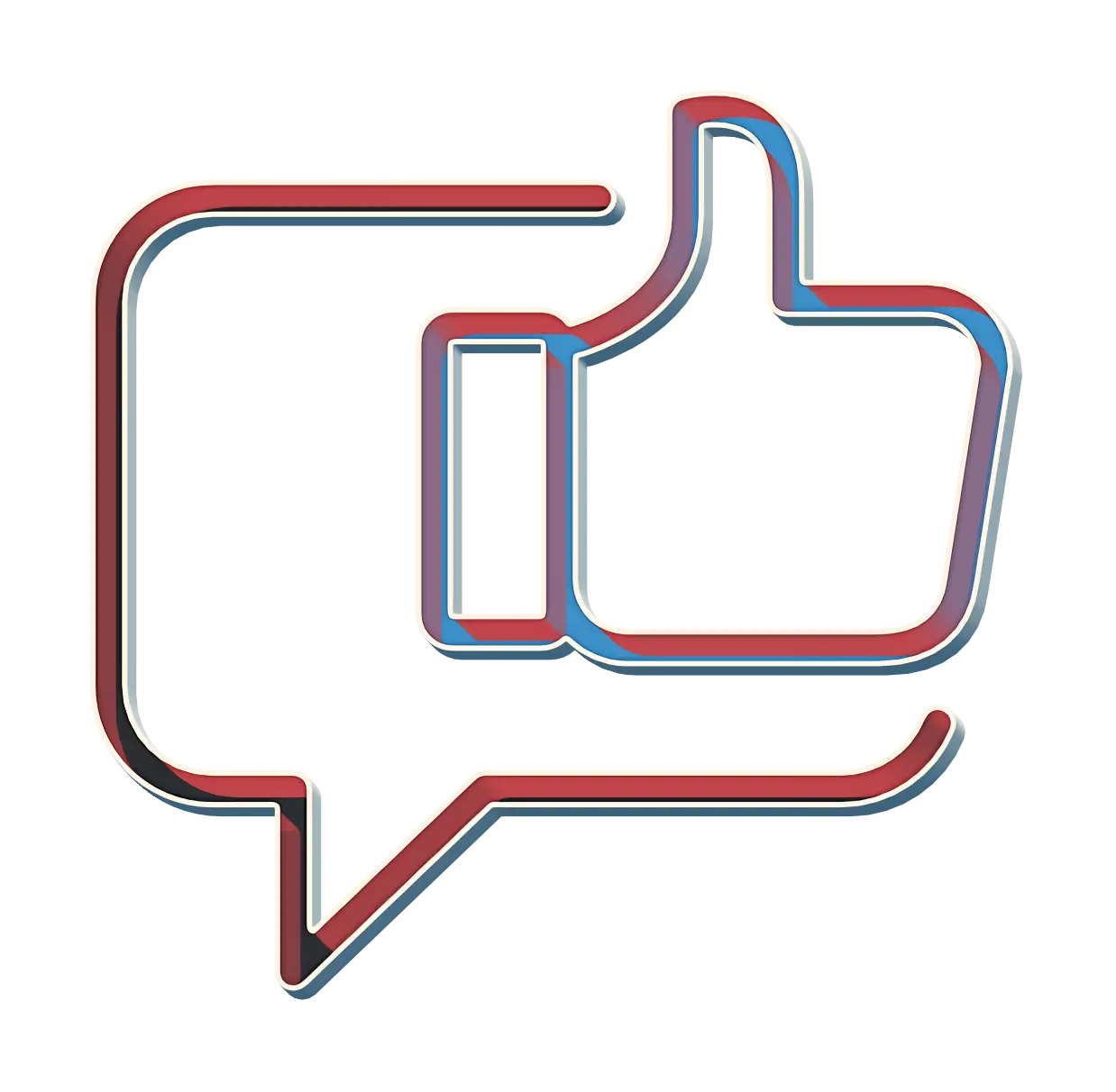 Thumbs Up Icon with Speech Bubble