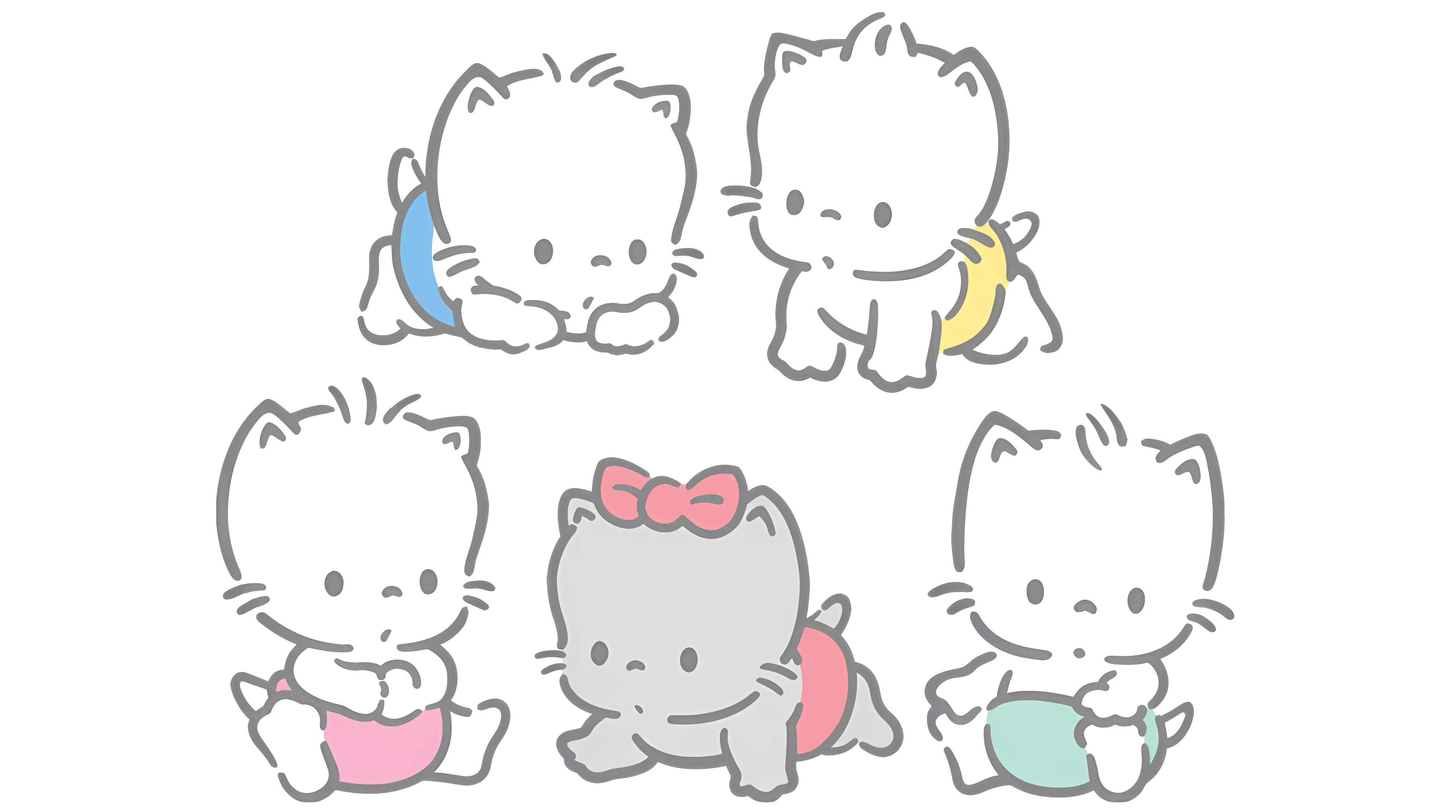 Adorable Kittens Sitting Together