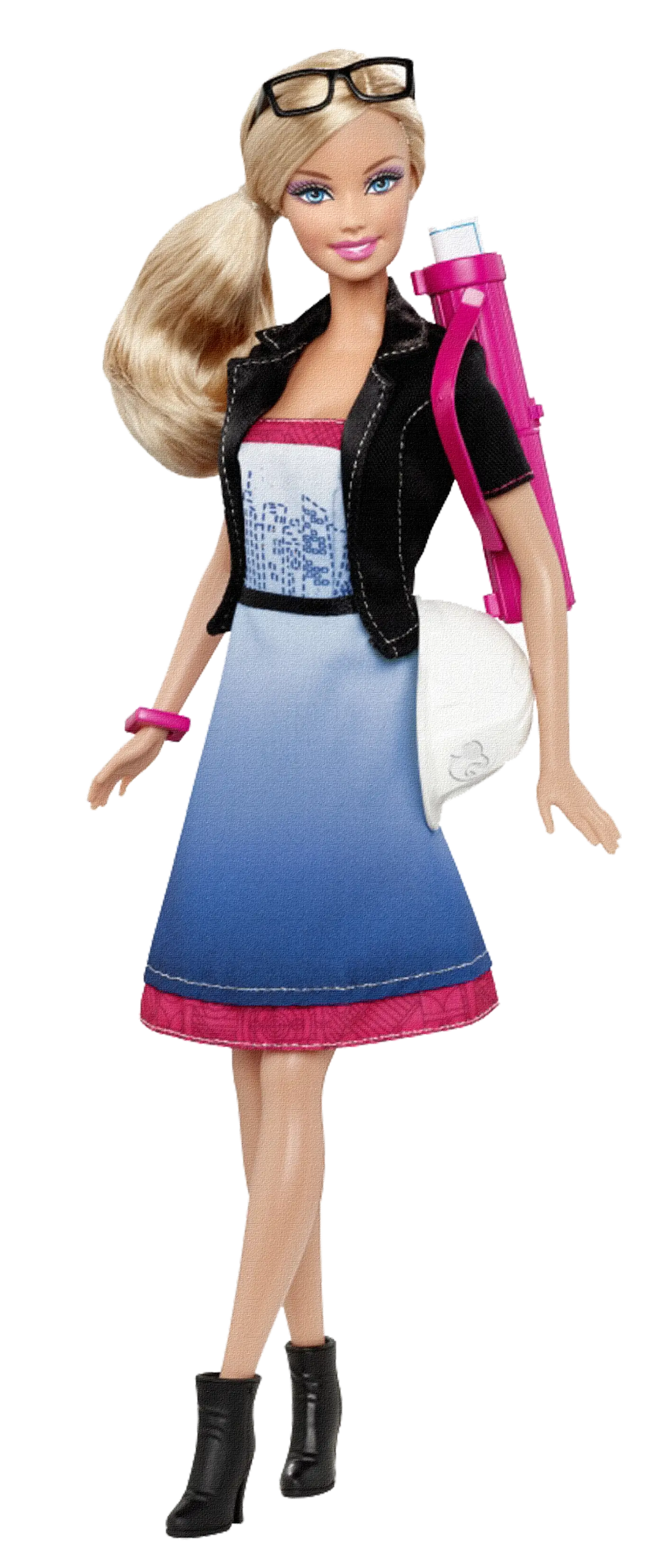 Blonde Doll with Glasses and Backpack