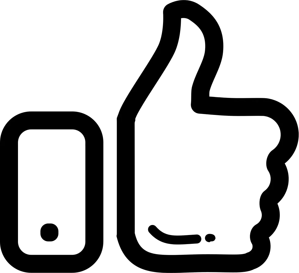 Black Thumb-Up Symbol Icon