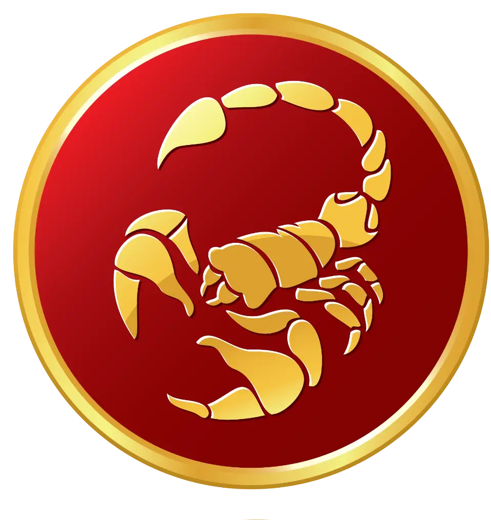 Golden Scorpion Symbol for Astrology